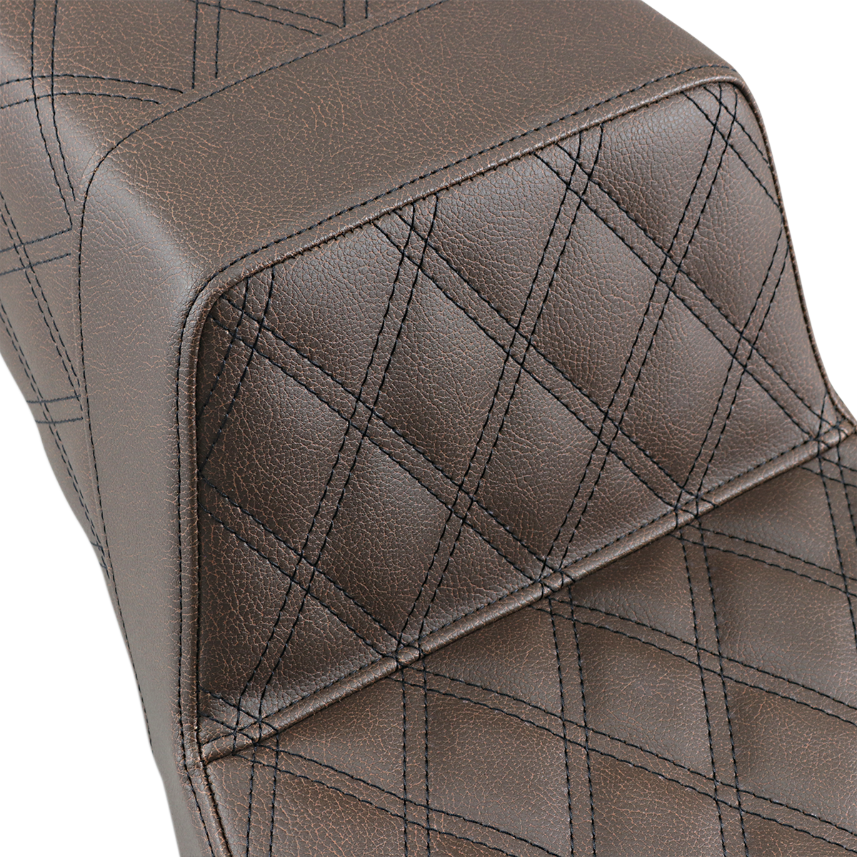 SADDLEMEN Step-Up Seat - Full Lattice Stitch - Brown 897-06-175BR — image 3