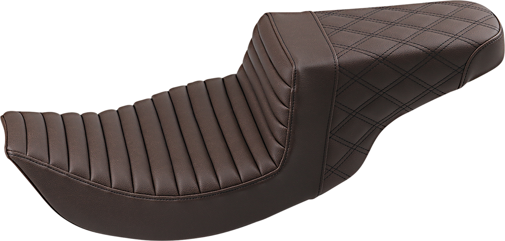 SADDLEMEN Step-Up Seat - Front Tuck-n-Roll/Rear Lattice Stitch - Brown 897-06-176BR — image 2