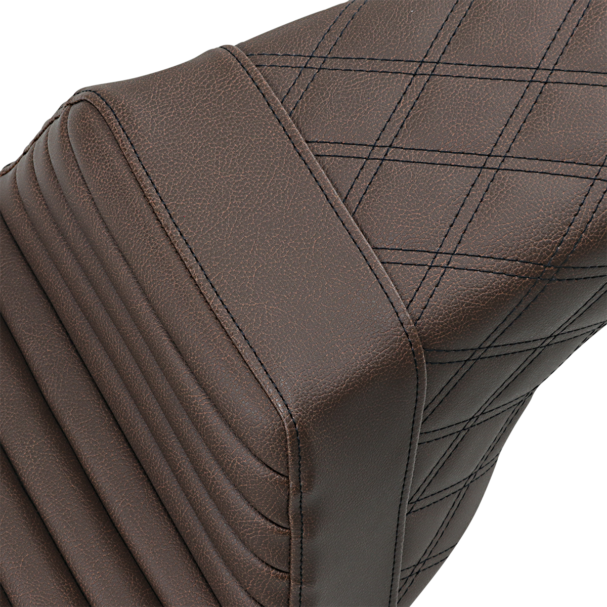 SADDLEMEN Step-Up Seat - Front Tuck-n-Roll/Rear Lattice Stitch - Brown 897-06-176BR — image 3
