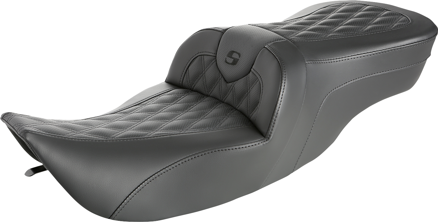 SADDLEMEN Roadsofa™ Seat - Full Lattice Stitch - without Backrest - FLH '97-'07 897-06-182 — image 1
