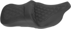 SADDLEMEN Roadsofa™ Seat - with Backrest - Full Lattice Stitch - Heated - '99-'07 FLH 897-06-182BRHC — image 2