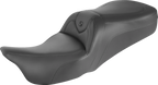 SADDLEMEN RoadSofa™ Seat - with Backrest - Black w/ Black Stitching - FLH '97-'07 897-06-187BR — image 2