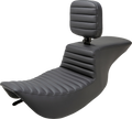 SADDLEMEN Tour Step-Up Seat - Rider Backrest - Tuck-n-Roll - FLHR/FLHX '97-'07 897-06-191BR — image 1