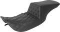 SADDLEMEN Tour Step-Up Seat - Front Lattice Stitch - Black - FL '97-'07 897-06-192 — image 1