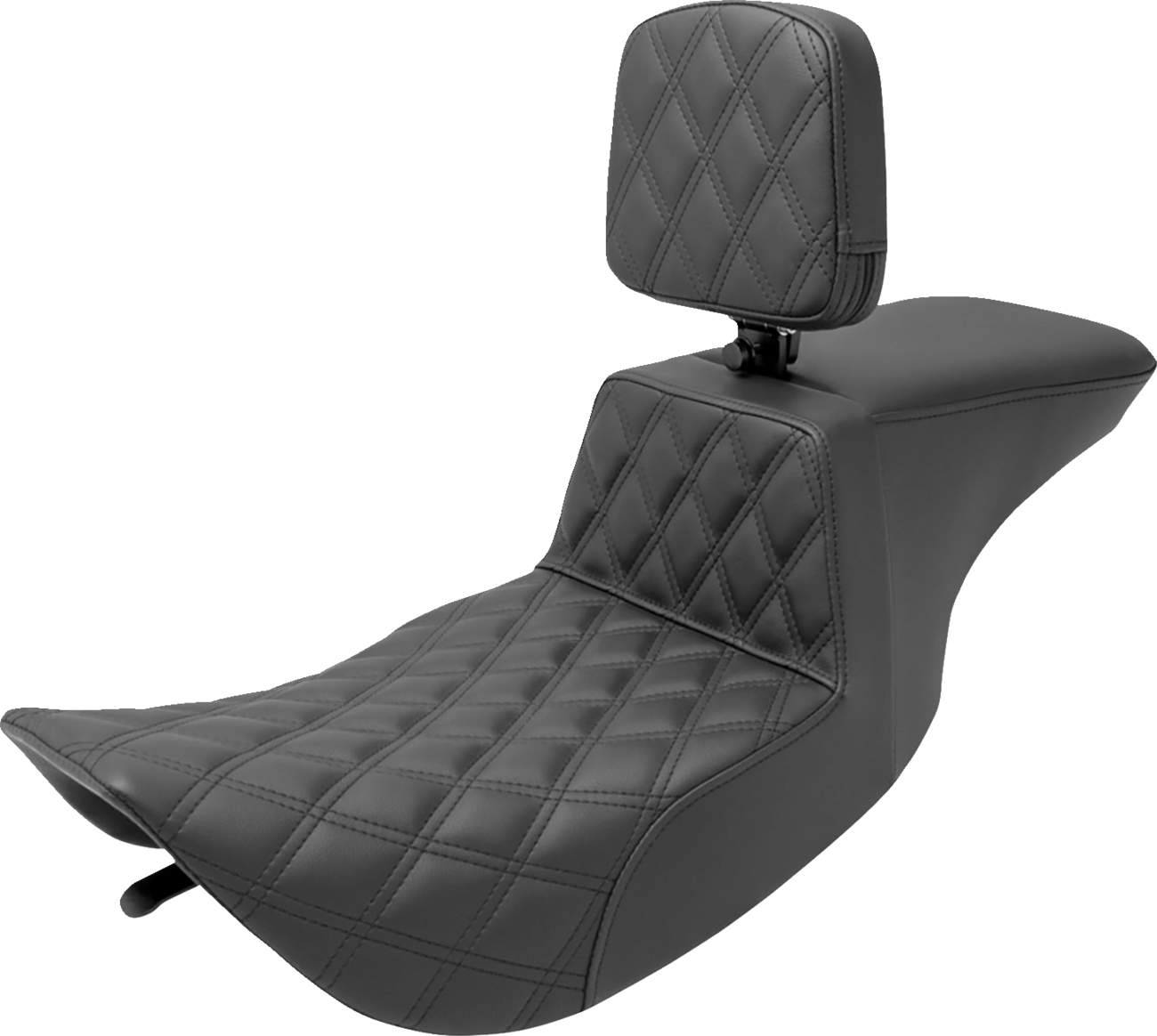 SADDLEMEN Tour Step-Up Seat - Rider Backrest - Front Lattice Stitch - FLHR/FLHX '97-'07 897-06-192BR — image 1