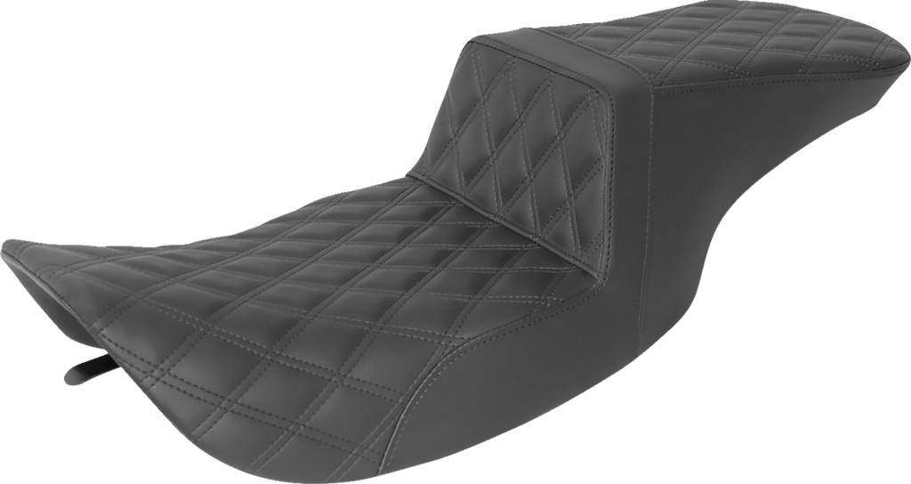 SADDLEMEN Tour Step-Up Seat - Full Lattice Stitch - Black - FL '97-'07 897-06-195 — image 1