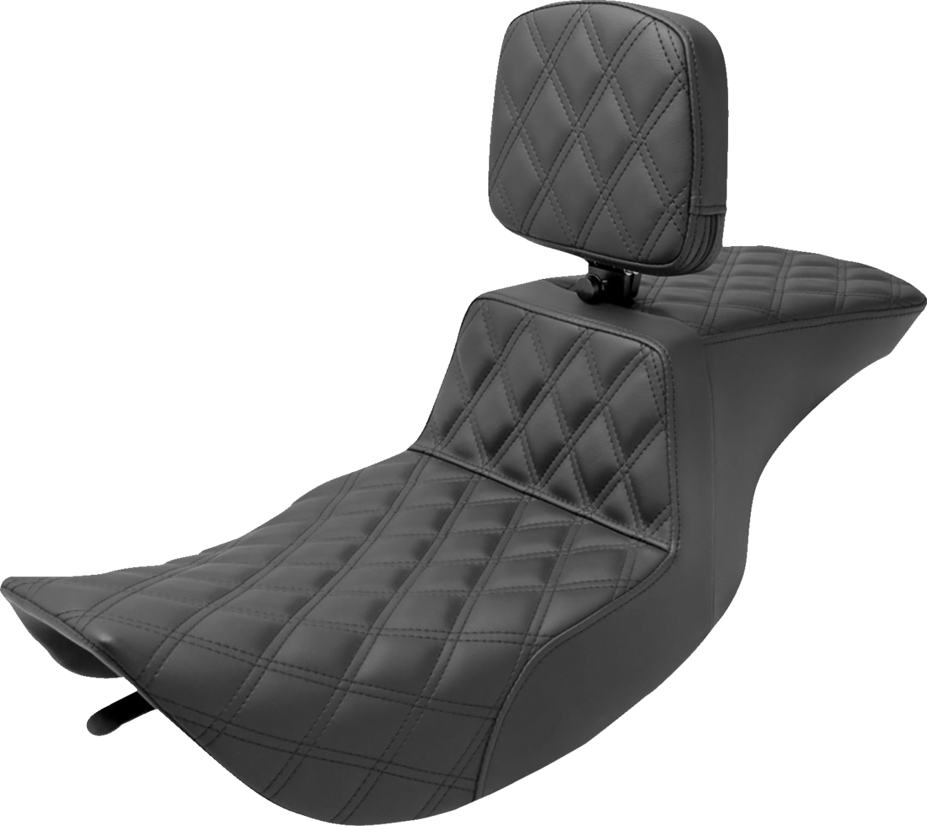 SADDLEMEN Tour Step-Up Seat - Rider Backrest - Full Lattice Stitch - FLHR/FLHX '97-'07 897-06-195BR — image 1