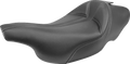 SADDLEMEN Dominator Solo Seat - w/o Backrest - Black w/ Gray Stitching - FLHT/FLTR '97-'07 897-07-0042 — image 1