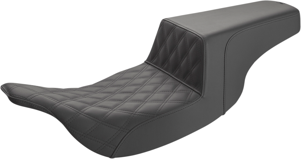 SADDLEMEN Step-Up Seat - Front Lattice Stitch - Black 897-07-172 — image 1