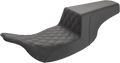 SADDLEMEN Step-Up Seat - Front Lattice Stitch - Black 897-07-172 — image 1