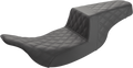 SADDLEMEN Step-Up Seat - Full Lattice Stitch - Black 897-07-175 — image 1