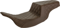 SADDLEMEN Step-Up Seat - Full Lattice Stitch - Brown 897-07-175BR — image 1