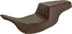SADDLEMEN Step-Up Seat - Full Lattice Stitch - Brown 897-07-175BR — image 1