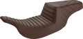 SADDLEMEN Step-Up Seat - Front Tuck-n-Roll/Rear Lattice Stitch - Brown 897-07-176BR — image 1