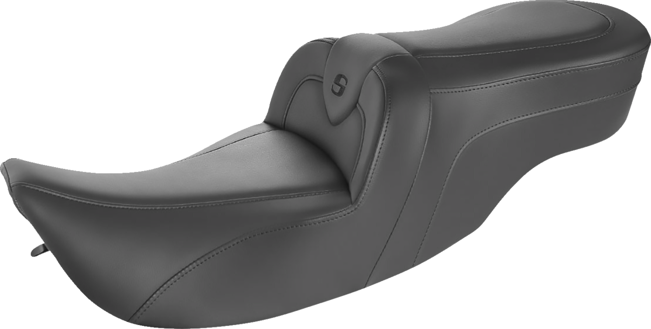 SADDLEMEN RoadSofa™ Seat - without Backrest - Black w/ Black Stitching - FLH/FLT '97-'07 897-07-187 — image 1