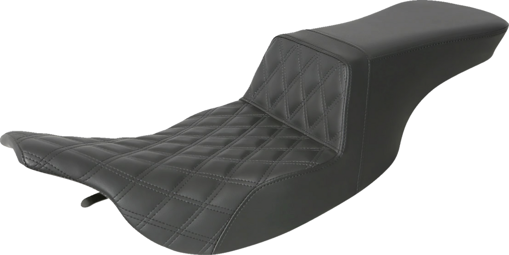 SADDLEMEN Tour Step-Up Seat - Front Lattice Stitch - Black - FL '97-'07 897-07-192 — image 1