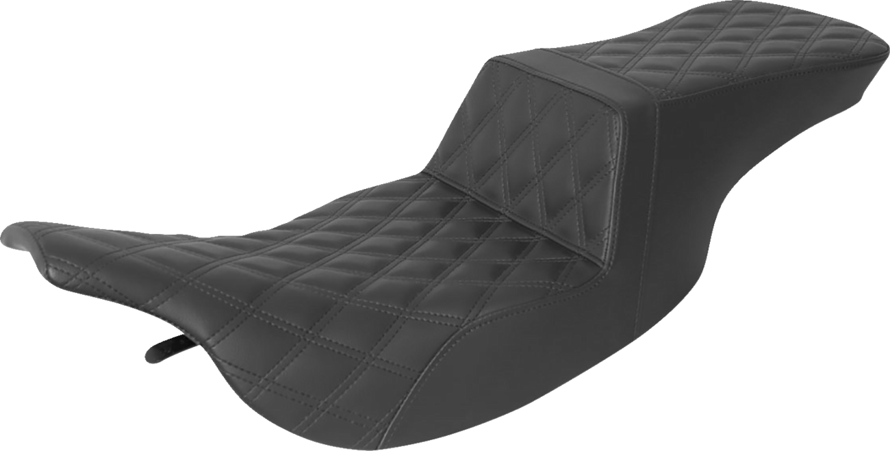 SADDLEMEN Tour Step-Up Seat - Full Lattice Stitch - Black - FL '97-'07 897-07-195 — image 1