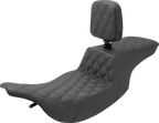 SADDLEMEN Tour Step-Up Seat - Rider Backrest - Full Lattice Stitch - FL '97-'07 897-07-195BR — image 1