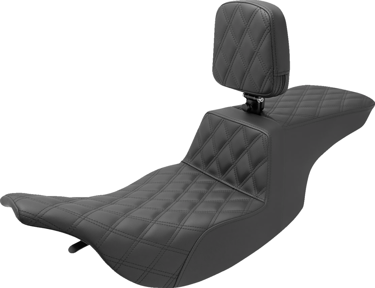 SADDLEMEN Tour Step-Up Seat - Rider Backrest - Full Lattice Stitch - FL '97-'07 897-07-195BR — image 1