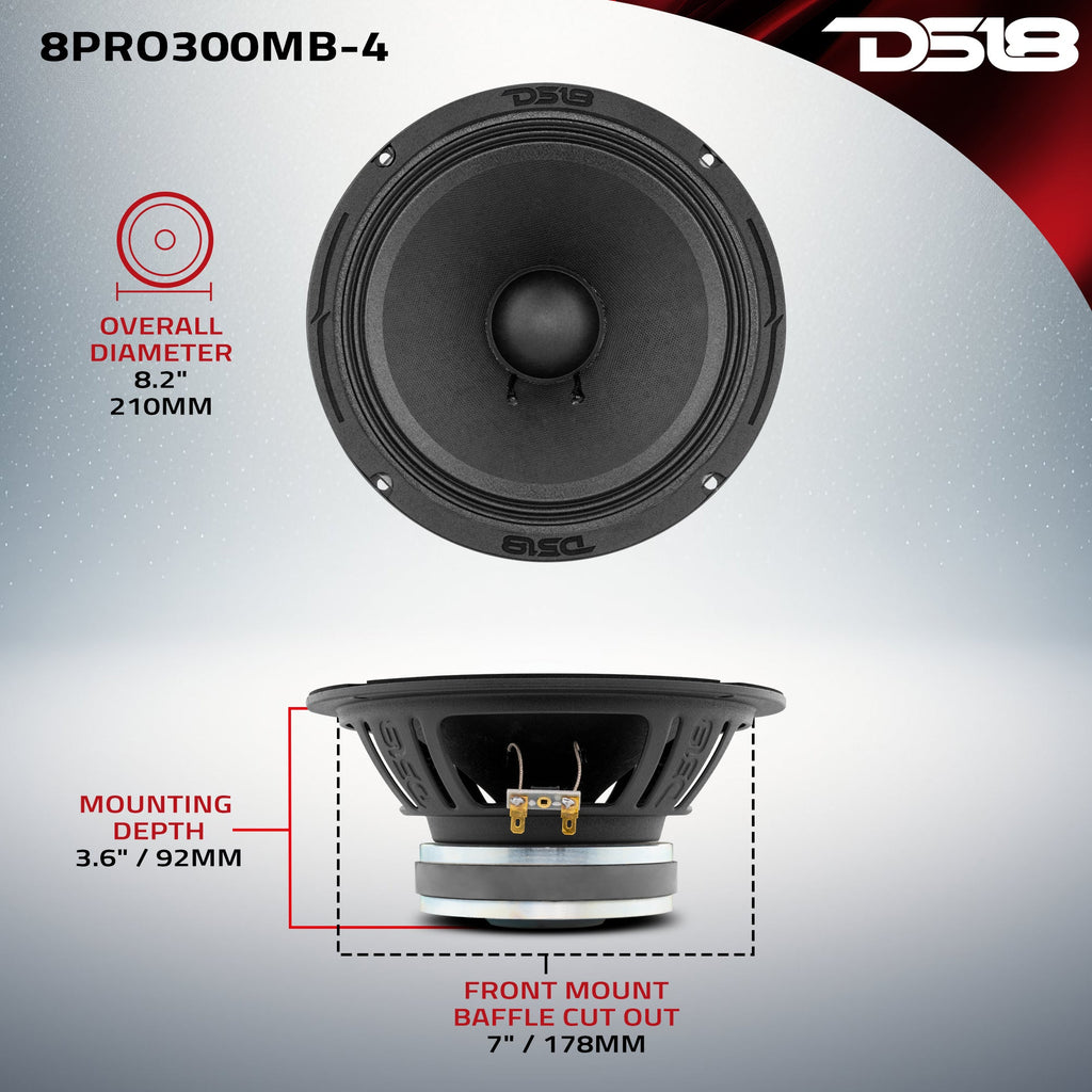 DS18 8PRO300MB-8 8" Mid-Bass Loudspeaker 150 Watts Rms 8-Ohm — image 7