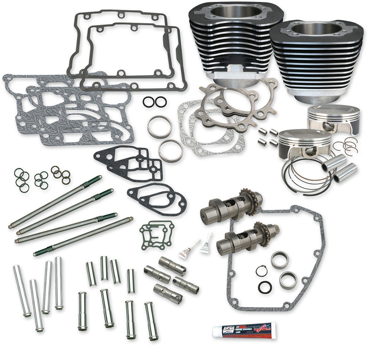 S&S CYCLE 106" Hot Set Up® Kit - 3.967" Bore - Wrinkle Black - Twin Cam 900-0354 — image 1