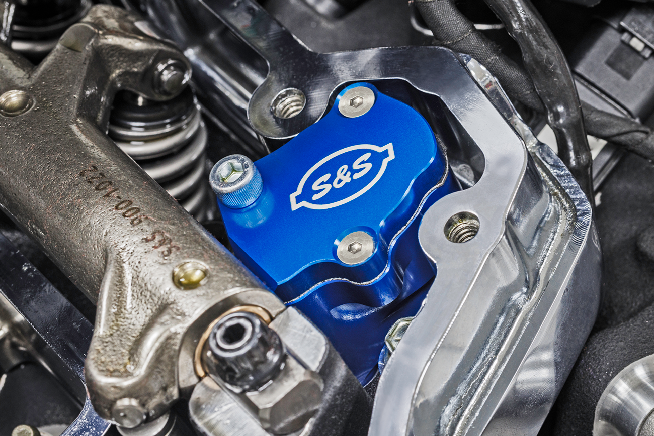 S&S CYCLE Billet Head Breather Kit - Anodized Blue - M8 900-1186 — image 2