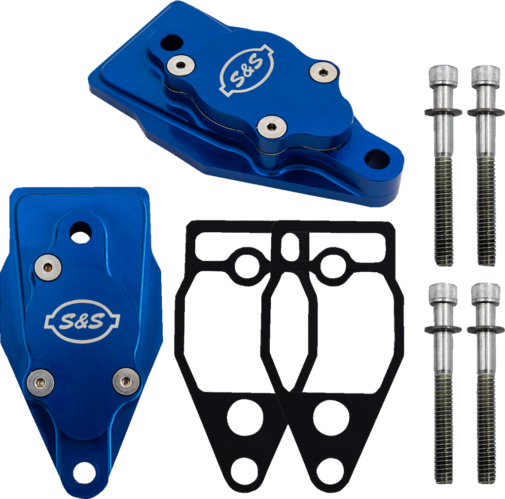 S&S CYCLE Billet Head Breather Kit - Anodized Blue - Twin Cam '99-'17 900-1299 — image 1