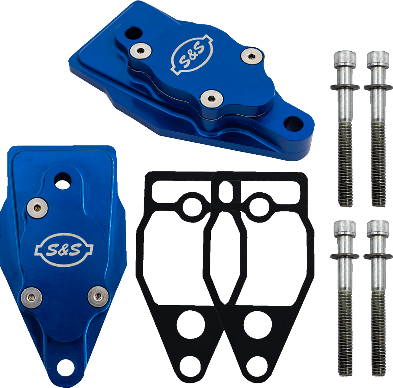S&S CYCLE Billet Head Breather Kit - Anodized Blue - Twin Cam '99-'17 900-1299 — image 1