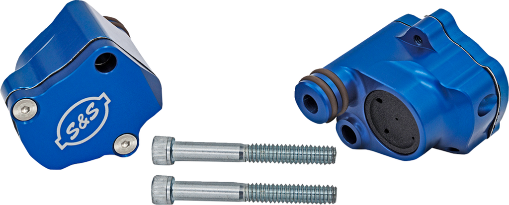 S&S CYCLE Billet Head Breather Kit - Anodized Blue - Twin Cam '99-'17 900-1299 — image 3