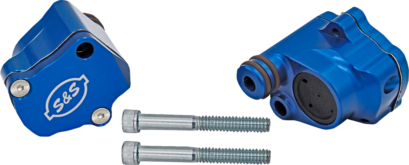 S&S CYCLE Billet Head Breather Kit - Anodized Blue - Twin Cam '99-'17 900-1299 — image 3
