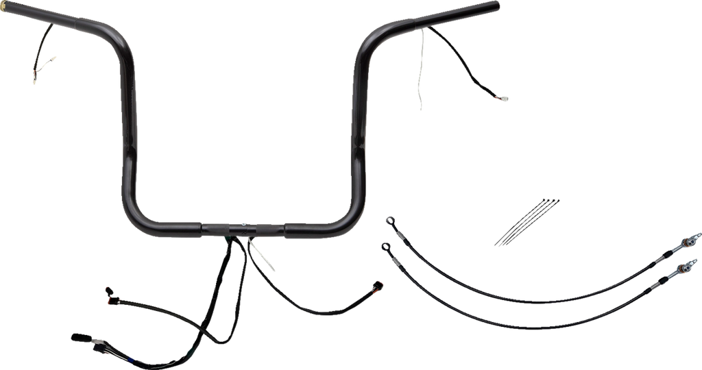FAT BAGGERS INC. EZ Install Wired 1-1/4" Round Top Handlebar Kit - 14" - Black 901514-B — image 1