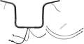 FAT BAGGERS INC. EZ Install Wired 1-1/4" Round Top Handlebar Kit - 14" - Black 901514-B — image 1