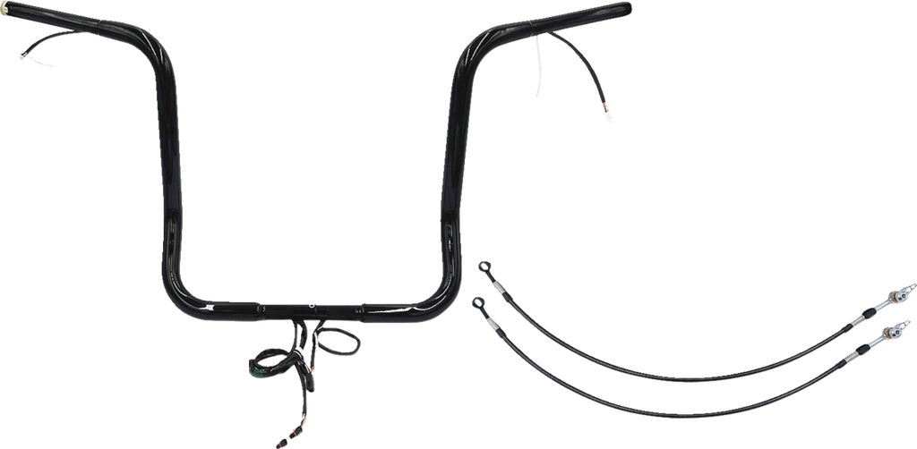FAT BAGGERS INC. EZ Install Wired 1-1/4" Round Top Handlebar Kit - 16" - Black 901516-B — image 1