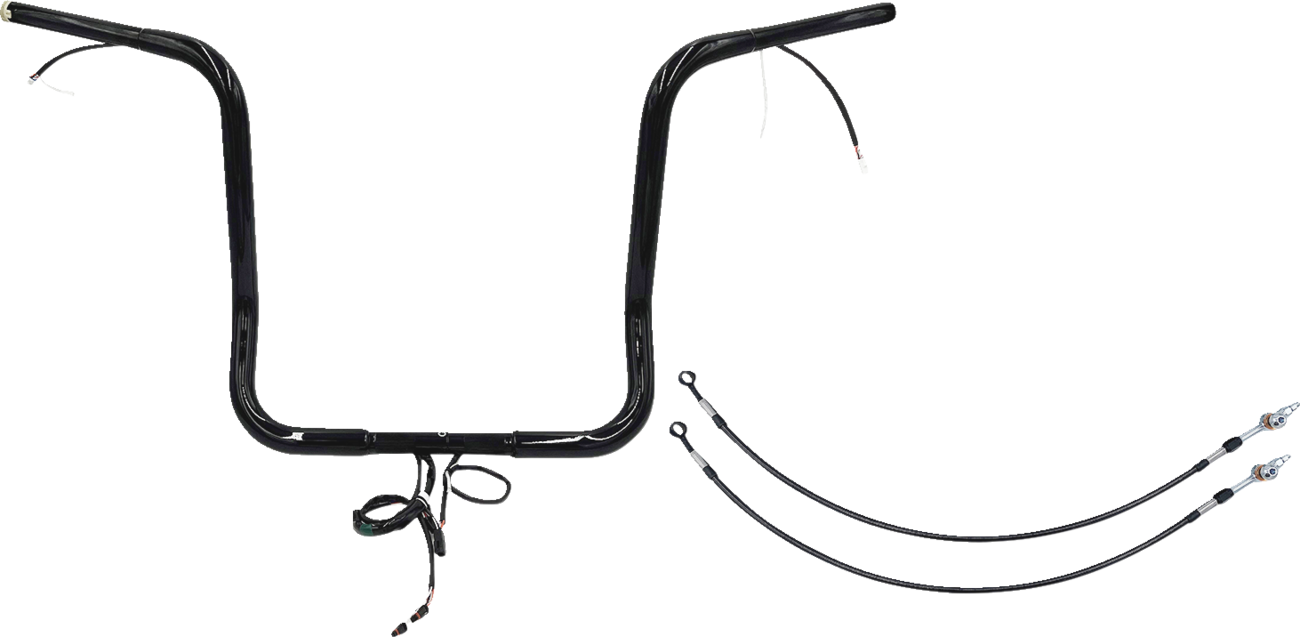 FAT BAGGERS INC. EZ Install Wired 1-1/4" Round Top Handlebar Kit - 16" - Black 901516-B — image 1