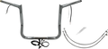 FAT BAGGERS INC. EZ Install Wired 1-1/4" Pointed Top Handlebar Kit - 14" - Chrome 902214 — image 1