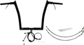 FAT BAGGERS INC. EZ Install Wired 1-1/4" Pointed Top Handlebar Kit - 14" - Black 902914-B — image 1