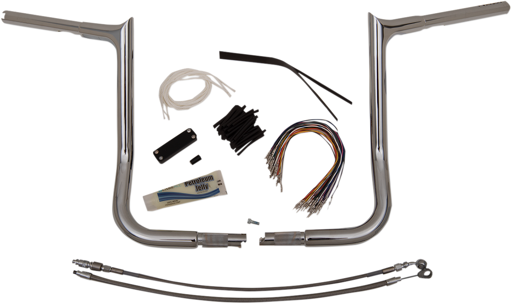 FAT BAGGERS INC. 1-1/4" EZ Install Pointed Top Handlebar Kit - 14" - Chrome 909114 — image 1