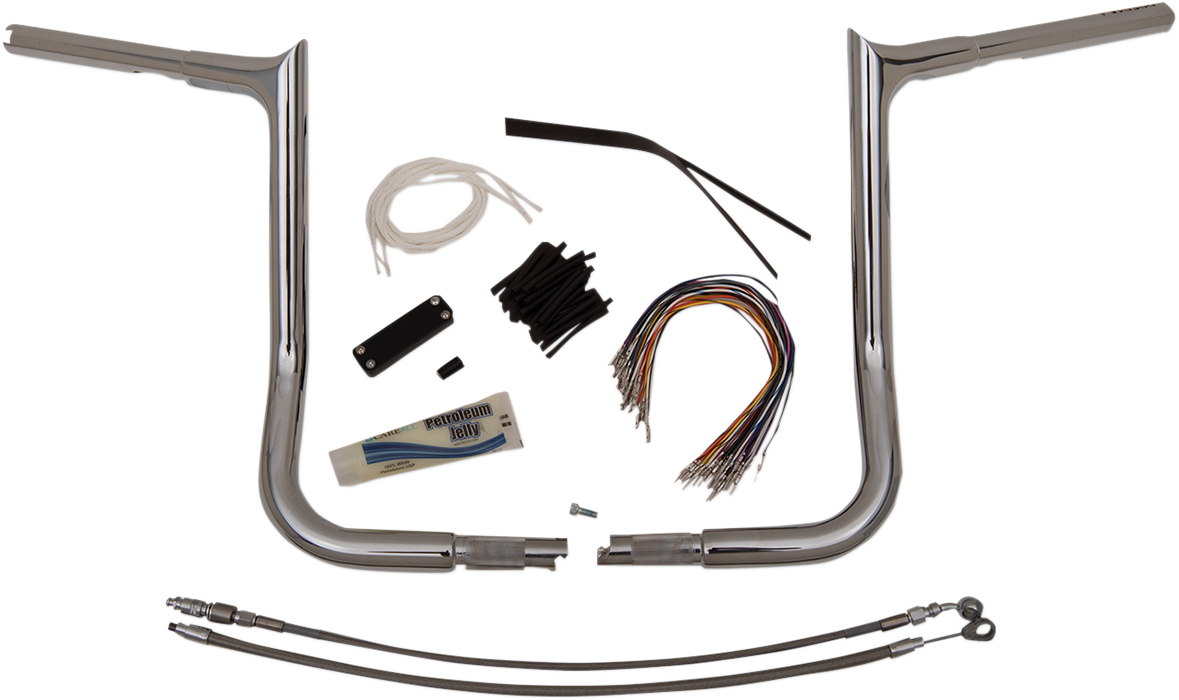 FAT BAGGERS INC. 1-1/4" EZ Install Pointed Top Handlebar Kit - 14" - Chrome 909114 — image 1