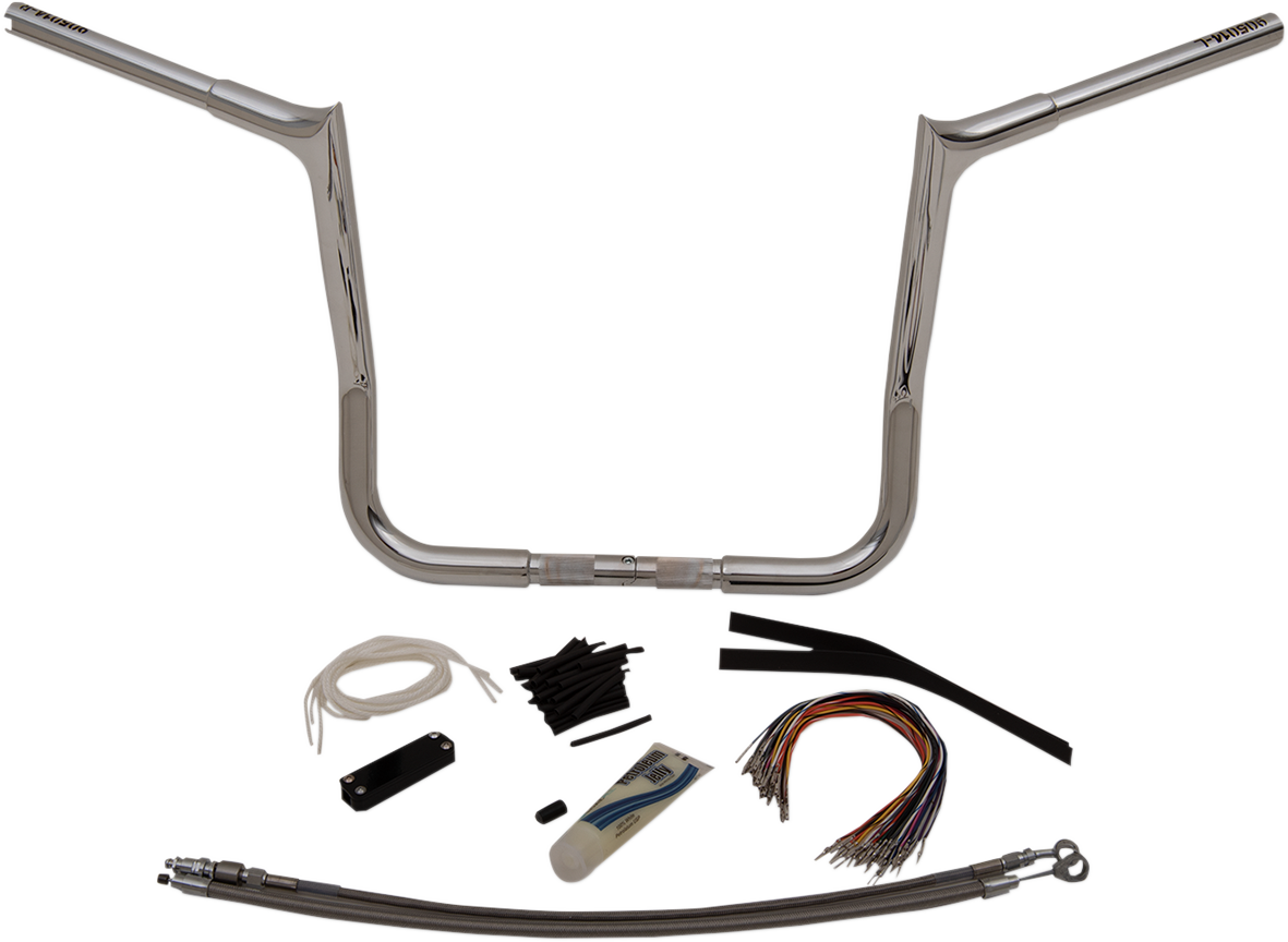 FAT BAGGERS INC. 1-1/4" EZ Install Pointed Top Handlebar Kit - 14" - Chrome 909114 — image 13