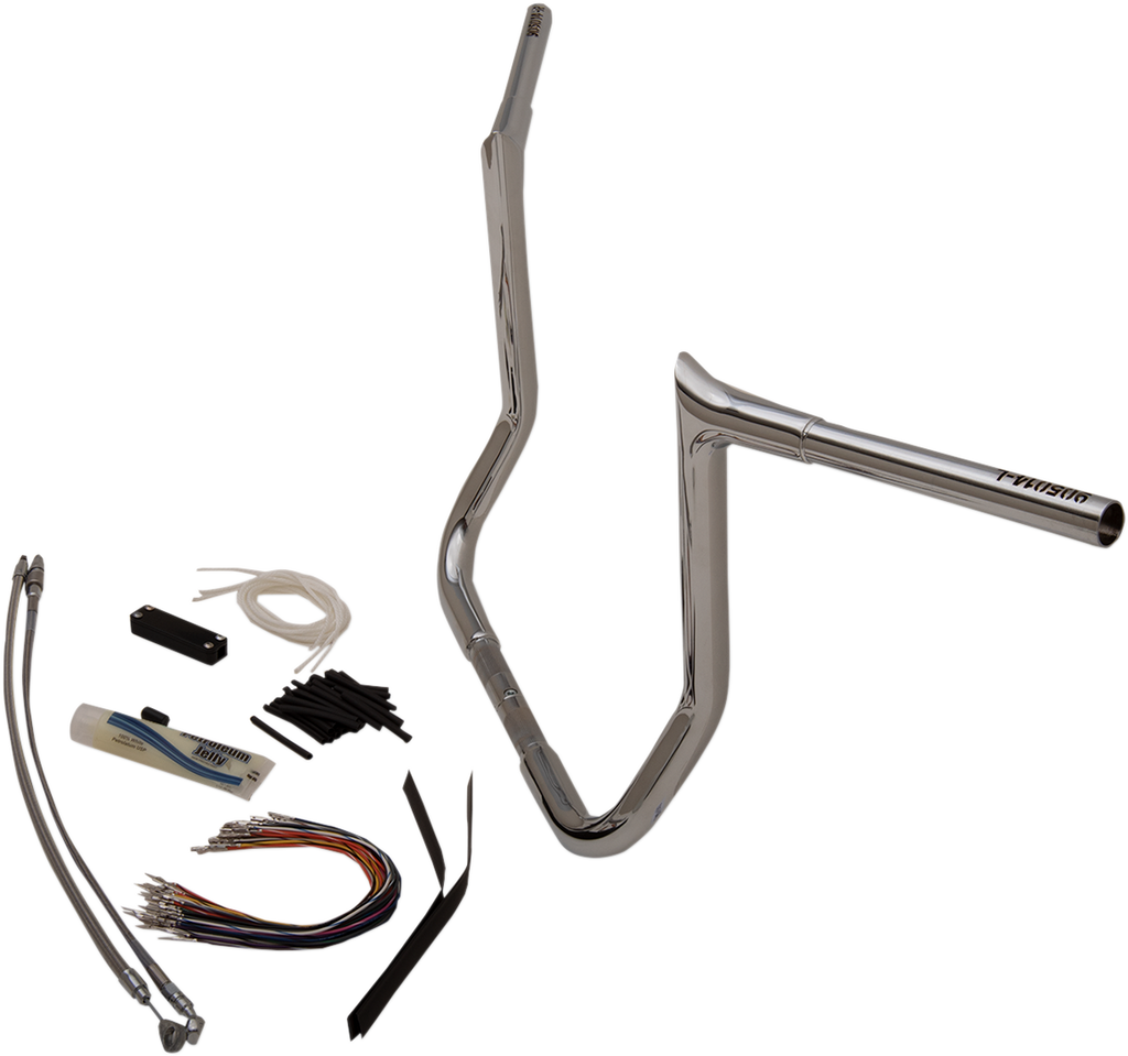 FAT BAGGERS INC. 1-1/4" EZ Install Pointed Top Handlebar Kit - 14" - Chrome 909114 — image 14