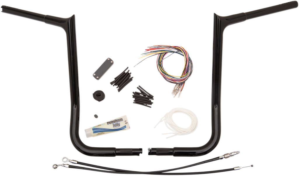 FAT BAGGERS INC. 1-1/4" EZ Install Pointed Top Handlebar Kit - 16" - Black 909116-B — image 1