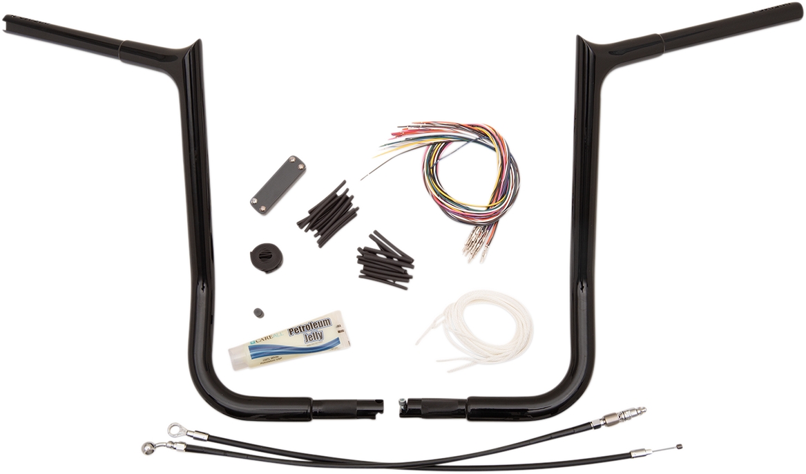 FAT BAGGERS INC. 1-1/4" EZ Install Pointed Top Handlebar Kit - 16" - Black 909116-B — image 1
