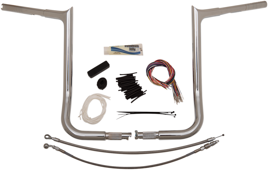 FAT BAGGERS INC. 1-1/4" EZ Install Pointed Top Handlebar Kit - 16" - Chrome 909116 — image 1