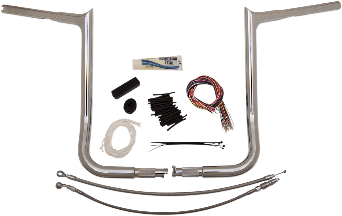 FAT BAGGERS INC. 1-1/4" EZ Install Pointed Top Handlebar Kit - 16" - Chrome 909116 — image 1