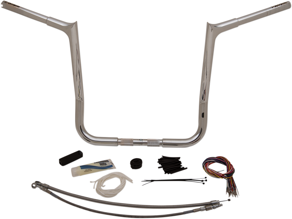 FAT BAGGERS INC. 1-1/4" EZ Install Pointed Top Handlebar Kit - 16" - Chrome 909116 — image 2