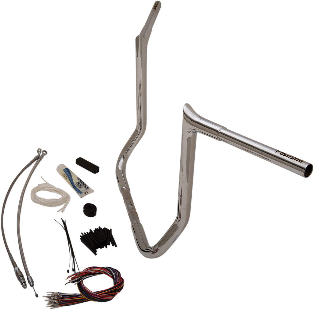 FAT BAGGERS INC. 1-1/4" EZ Install Pointed Top Handlebar Kit - 16" - Chrome 909116 — image 3