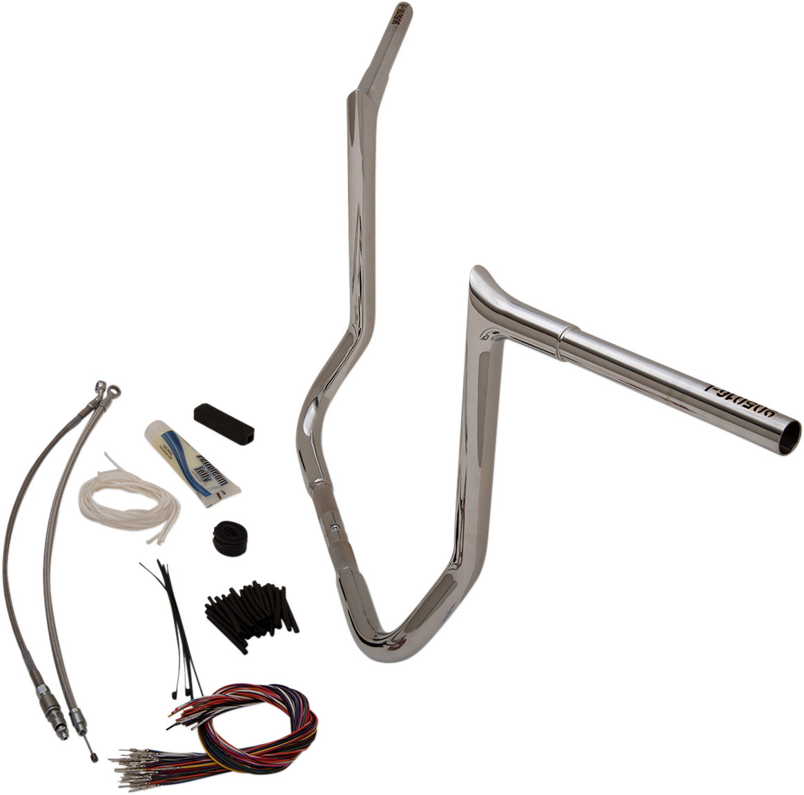 FAT BAGGERS INC. 1-1/4" EZ Install Pointed Top Handlebar Kit - 16" - Chrome 909116 — image 3
