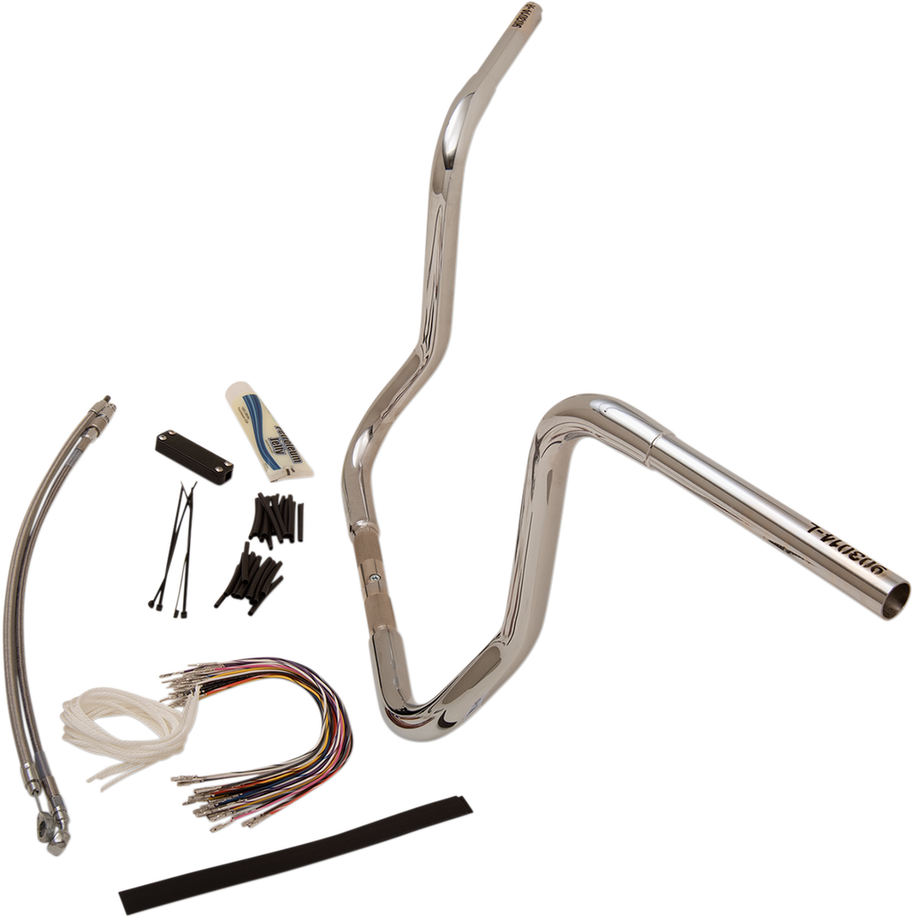 FAT BAGGERS INC. 1-1/4" EZ Install Round Top Handlebar Kit - 14" - Chrome 909414 — image 8