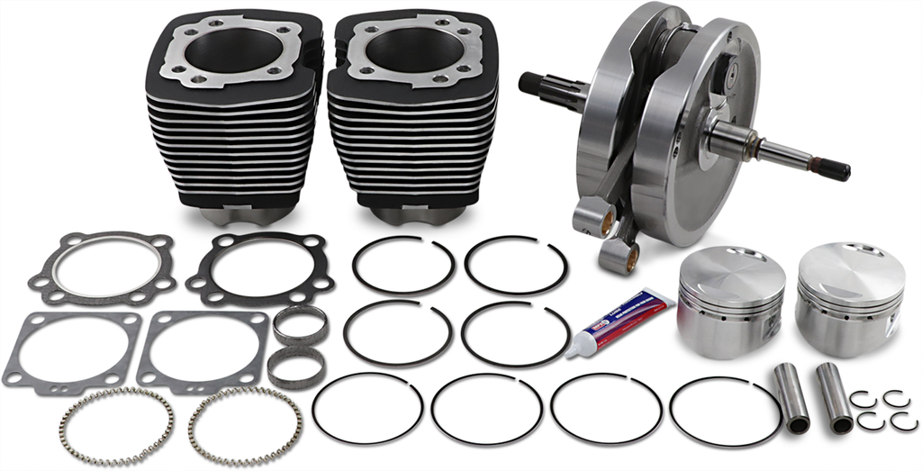S&S CYCLE 96" Sidewinder® - 3.625" Big Bore - Stroker Kit - Wrinkle Black - Evolution Big Twin 91-7661 — image 1