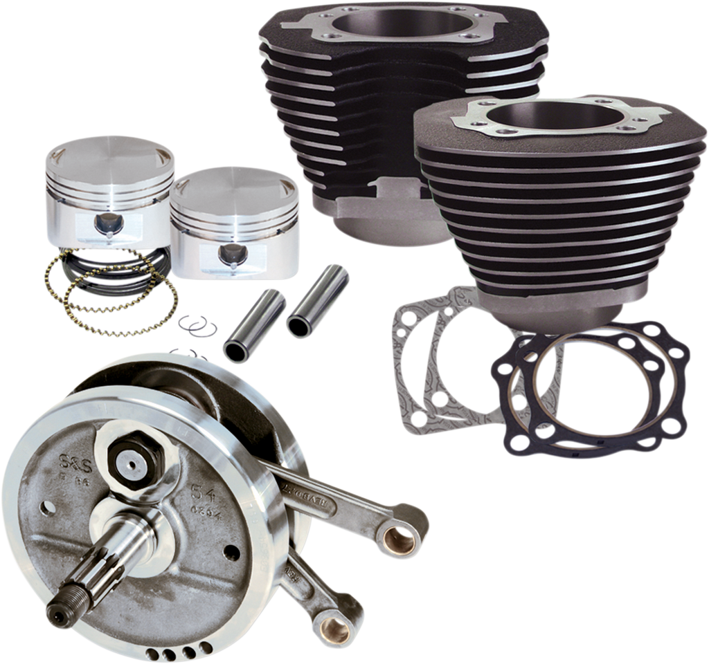 S&S CYCLE 96" Sidewinder® - 3.625" Big Bore - Stroker Kit - Wrinkle Black - Evolution Big Twin 91-7661 — image 2
